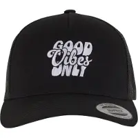 Mister tee Hætte 'Good Vibes Only ' sølvgrå / sort