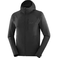Salomon - Fleece - Sntial Lightwarm HD M Deep Black til Unisex - Størrelse S - Sort