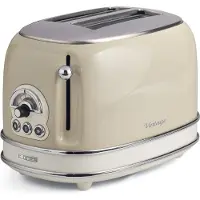 Ariete Vintage 0155/13 - Brødrister - 2 skive - 2 Holdere - beige