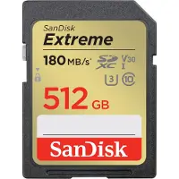 SanDisk Extreme - Flashhukommelseskort - 512 GB - Video Class V30 / UHS-I U3 / Class10 - SDXC UHS-I