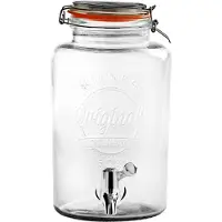 Kilner Drikkedispenser Medium 5 ltr. glas Ø18.2xH31.5 cm med tappehane
