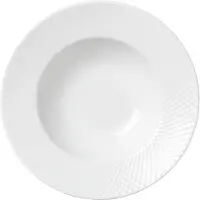 Lyngby Porcelæn Rhombe dyb tallerken hvid Ø 24,5 cm