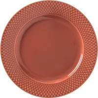 Lyngby Porcelæn Rhombe Color Lunch Plate-23 Cm-terracotta Flad Tallerken