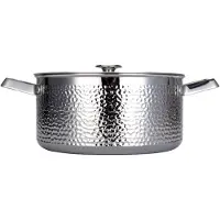 Vargen & Thor Kroma hamret forkromet gryde med låg Pixel, 4 L