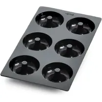 Lékué donutsform silikone 6 stk Sort