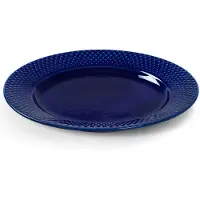 Lyngby Porcelæn Rhombe tallerken Ø23 cm Mørkeblå