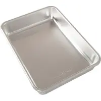 Nordic Ware Natural Aluminium Commercial Rectangular Cake Pan Udvendige dimensioner 12,9 x 9,5 x 2,5 tommer og indvendige dimensioner 12,1 x 8,8