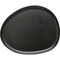 Aida Raw Organic frokosttallerken 24x21 cm Titanium Black
