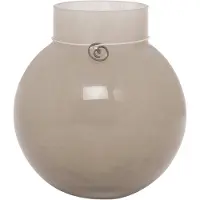 ERNST glasvase rund beige H14 cm Ø13 cm