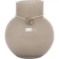 ERNST glasvase rund beige H10 cm Ø9 cm