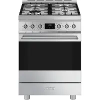 Smeg Sinfonia 60x60 Cm Gaskomfur Med Ovn 4 Blus