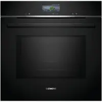 Siemens iQ700 HM736G1B1 - Kombinationsovn - til indbygning - Wi-Fi - niche - bredde: 56 cm - dybde: 55 cm - højde: 58.5 cm - med selv-rengøring - sor