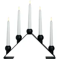 Fyrklövern Watt & Veke Luna adventslysestage 38 cm, Black