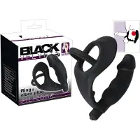 Black Velvets Vibrerende Penisring med Dildo