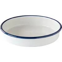 Kockums Jernverk Kockums ovnfast fad Kockums white-blå, rund, Ø28 cm