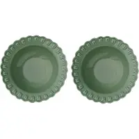 PotteryJo Tulipa dyb tallerken Ø23 cm 2-pak Verona green