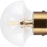 Globen Lighting Fungo loftlampe Ø16 cm Klar-børstet messing