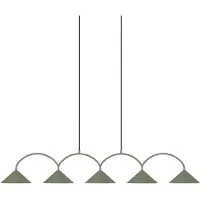 Globen Lighting Curve pendel 5 Grøn