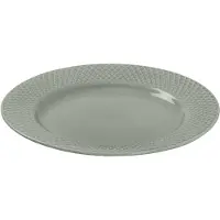Lyngby Porcelæn Rhombe Earth frokosttallerken Ø21 cm Moss