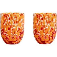 By On Messy glas 30 cl 2-pak Rød-orange