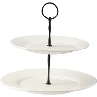 Dorre Kafi kagefad 2 niveauer porcelæn Hvid