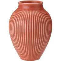 Knabstrup Keramik Knabstrup vase riflet 27 cm Coral