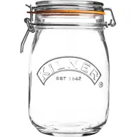 Kilner rund dåse med bøjle Klar, 1 l