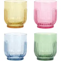 Aida drikkeglas 33 cl 4 dele Amber, rød, lyseblå, grøn