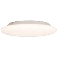 SOLAR PLUS LED-Plafond Moon Slim 255, 3000 K eller 4000 K via DIP-switch. 1180 lm, Ra80, 3SDCM, 12 W, IP44, 230 V. For-/bagkantsdæmpning