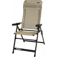 Trigano - Campingborde og campingstole - Fauteuil Alu Dos Haut Slim Moka til Unisex - Beige
