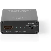 Nedis Hdmi-lyduddrager Hdmi Ind Til Hdmi Toslink Ud 4k Metal 3.5 Mm 60hz