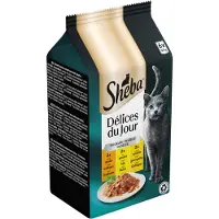 Sheba Délices du Jour med kylling/kalkun i gelé vådfoder til katte (poser 50g)