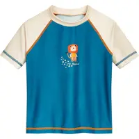 Playshoes UV-beskyttelse 'Dschungel' ecru / petroleum / orange