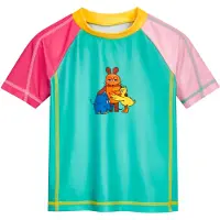 Playshoes UV-beskyttelse 'Die Maus Freunde' gul / neongrøn / orange / pink