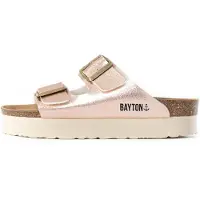 Bayton Pantoletter 'Japet' rosa guld / lyserød / sort
