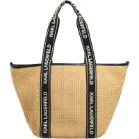 Karl Lagerfeld Strandtaske 'Essential' sand / sort / hvid