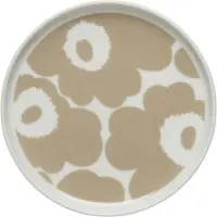 Marimekko Unikko tallerken Ø13,5 cm Hvid-beige