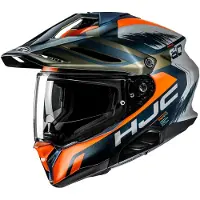 HJC Integralhjelm Blå/Orange L grå L