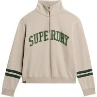 Superdry Superdrytil kvinder. W2012197A Athletic Essentials applikationssweatshirt brun (XL), Casual, Bomuld