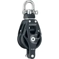 Harken Dobbelt Drejeblok Med Krogtrisse 60 Mm