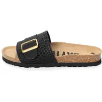 Bayton Pantoletter 'Orense' guld / sort