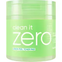 Banila Co Clean it Zero Green Peel Toner Pad | Vegansk koreansk dobbelttekstureret til sknsom eksfoliering | Green Complex og LHA til at jvne h