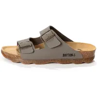 Bayton Pantoletter 'Athena' taupe / sort