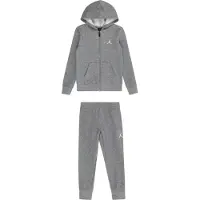 Jordan Sweatsæt - Cardigan/Sweatpants - Carbon Heather m. Logo - - 6-7 år (116-122) - Sweatsæt