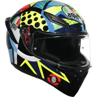 AGV K1 S Rossi vintertest 2020 Integralhjelm Sort/Gul/Blå/Grøn S