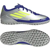 Adidas Herre F50 Club Messi La Vida Rapida Pack TF Kunstgræs Fodboldstøvler Silver Metallic/Solar Yellow/Lucid Blue