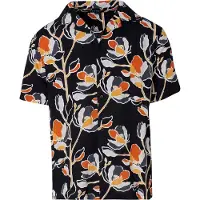KOROSHI Skjorte mørkegrå / orange / sort / hvid