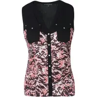 KOROSHI Bluse lyserød / rosé / gammelrosa / sort