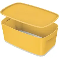 Leitz Opbevaringsboks MyBox Small m.lågCosyGul - (4 stk.)