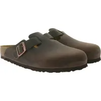 Birkenstock Birkenstocktil kvinder. 860131 Læderclogs Boston (Regular pasform) brun (40), Fast, Ingen, Casual